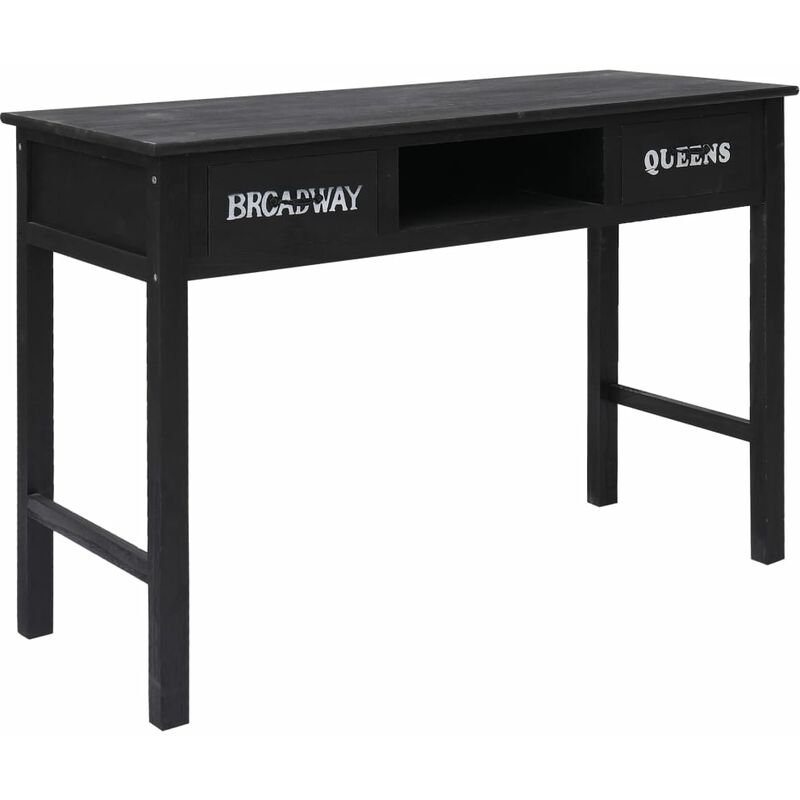 

Mesa consola de madera negra 110x45x76 cm
