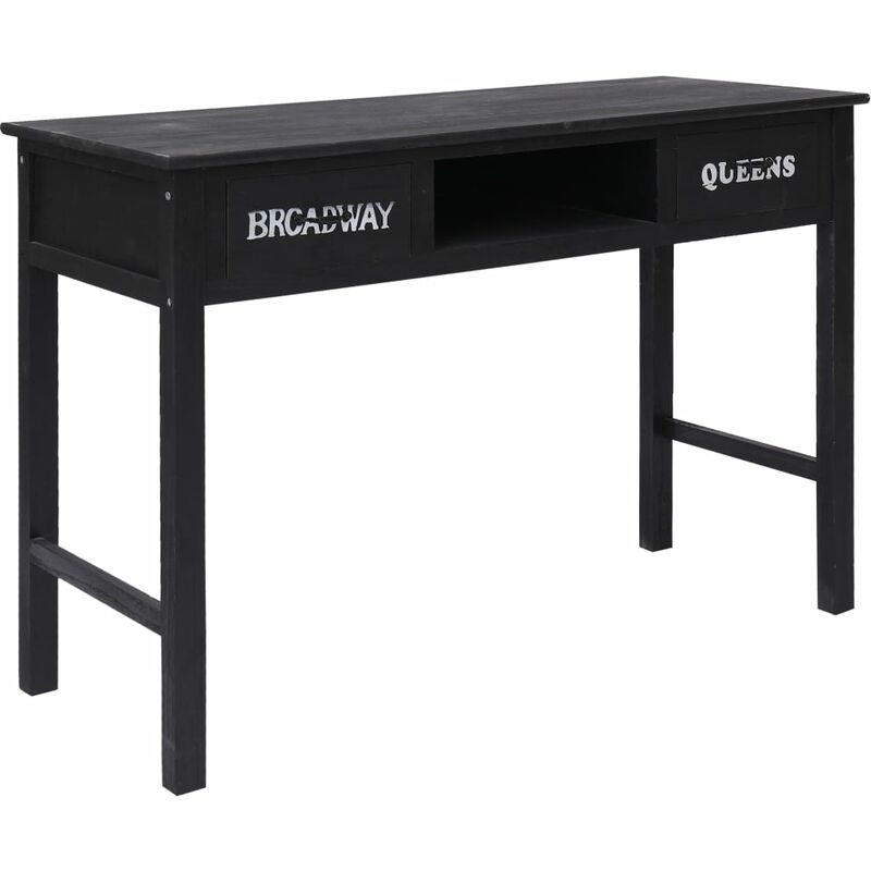 

Mesa consola de madera negra 110x45x76 cm