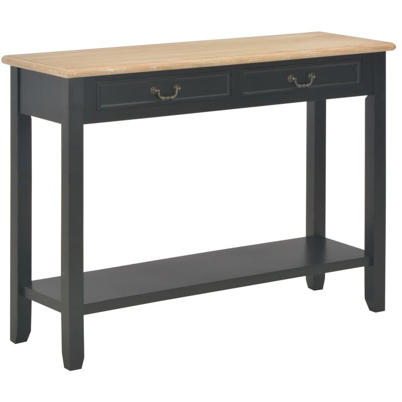

Mesa consola de madera negro 110x35x80 cm