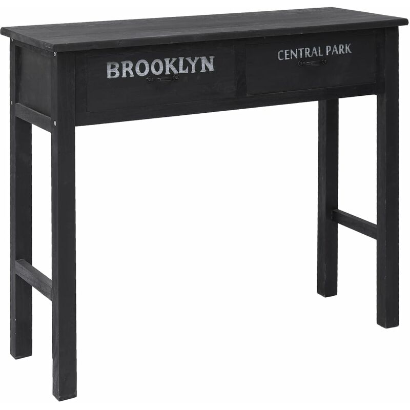 

Mesa consola de madera negro 90x30x77 cm