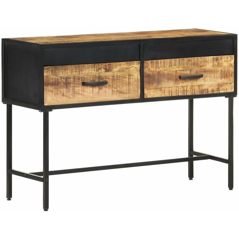 

Mesa consola de madera rugosa de mango 110x35x75 cm