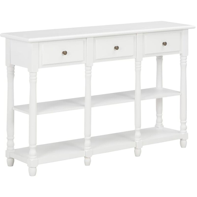 

Youthup - Mesa consola de MDF blanca 120x30x76 cm - Blanco