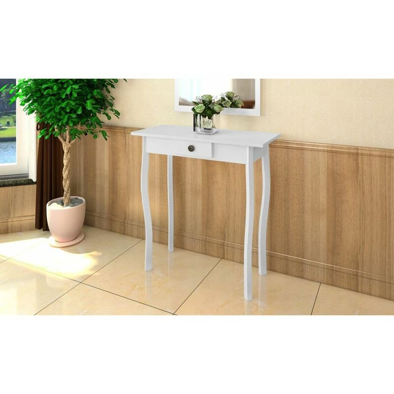 

Mesa consola de MDF blanca