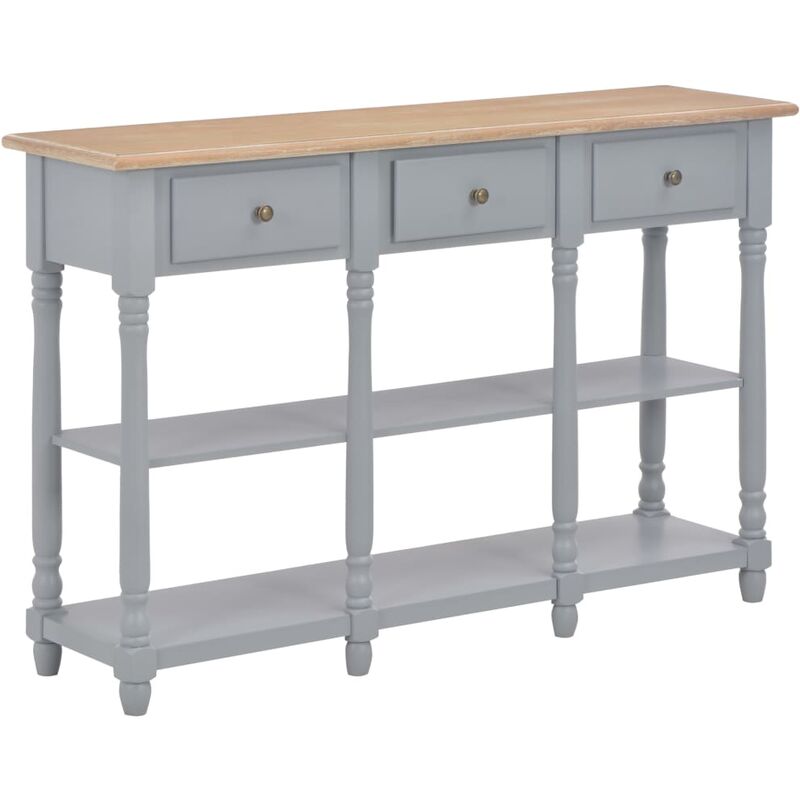 

Mesa consola de MDF gris 120x30x76 cm