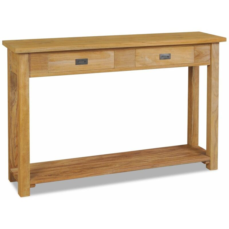 

Mesa consola de teca maciza 120x30x80 cm