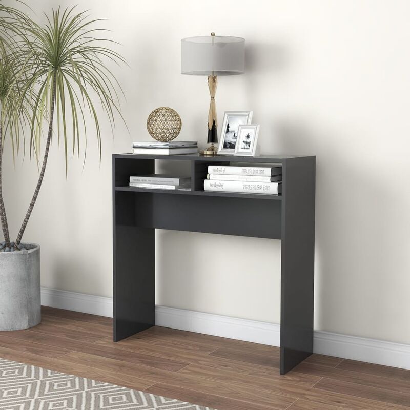 

BHD - Mesa consola gris aglomerado 78x30x80 cm