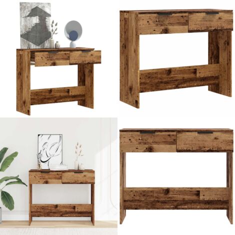 Mesa consola madera contrachapada envejecida 90x36x75 cm - Almacenamiento - Madera contrachapada