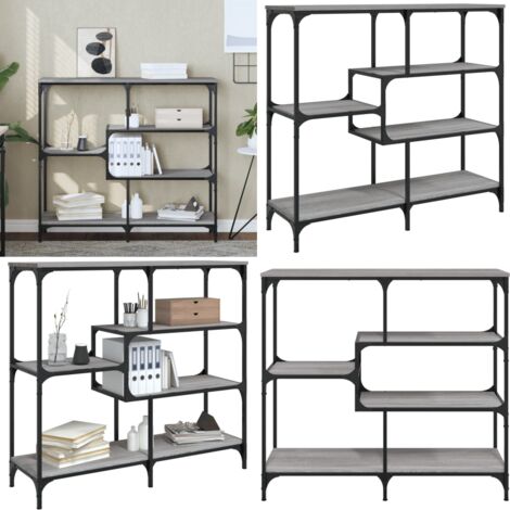 Mesa consola madera contrachapada gris Sonoma 103x32x95 cm - Mesa de pasillo - Mesa de entrada