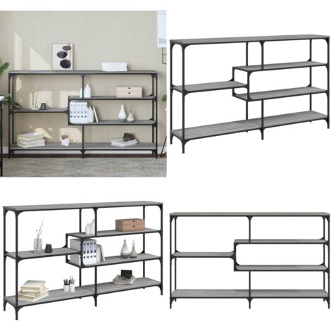 Mesa consola madera contrachapada gris Sonoma 160x32x95 cm - Mesa de entrada - Mesa de pasillo