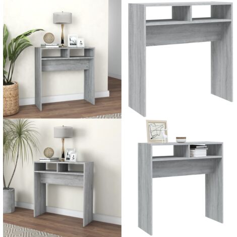 Mesa consola madera contrachapada gris Sonoma 78x30x80 cm - Madera contrachapada - Mesa auxiliar
