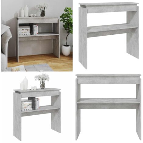 Mesa consola madera de ingeniería gris 80x30x80 cm - Mesa de salón - Madera contrachapada