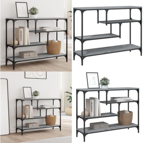 Mesa consola madera de ingeniería gris Sonoma 100x30x75 cm - Madera de ingeniería - Mesa de entrada