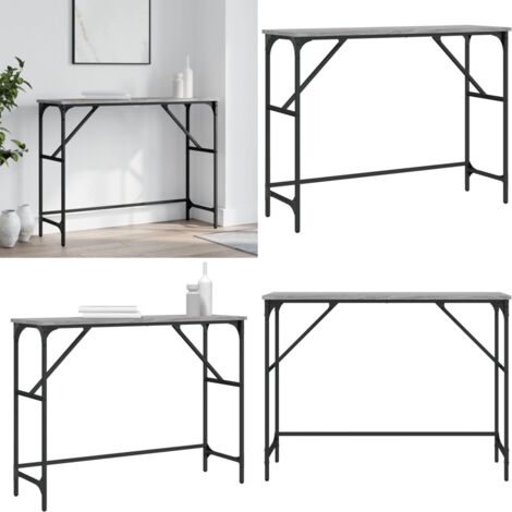 Mesa consola madera de ingeniería gris Sonoma 100x32x75 cm - Mesa de entrada - Mesa de salón