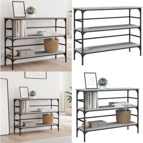 Mesa consola madera de ingeniería gris Sonoma 100x32x75 cm - Mesa de entrada - Mesa de salón