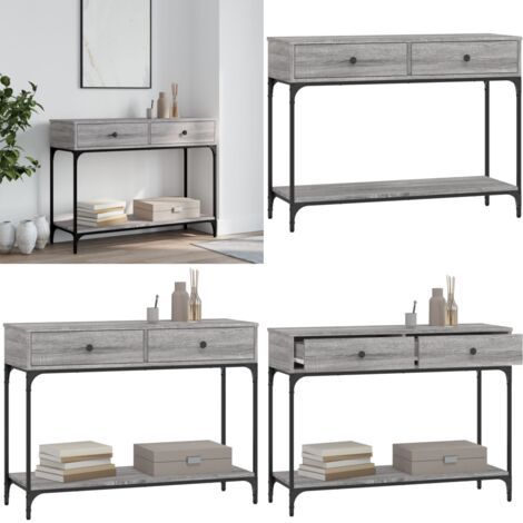 Mesa consola madera de ingeniería gris Sonoma 100x34,5x75 cm - Mesa de entrada - Mesa de pasillo