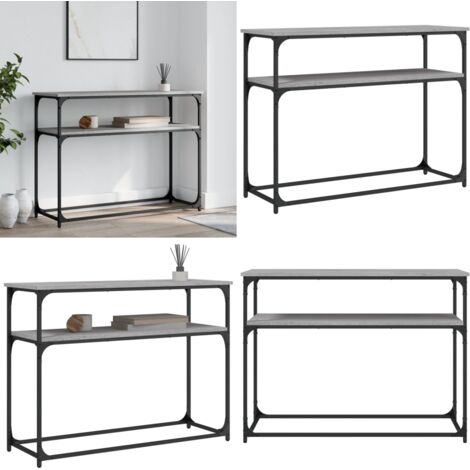 Mesa consola madera de ingeniería gris Sonoma 100x35,5x75 cm - Mesa de entrada - Mesa de salón
