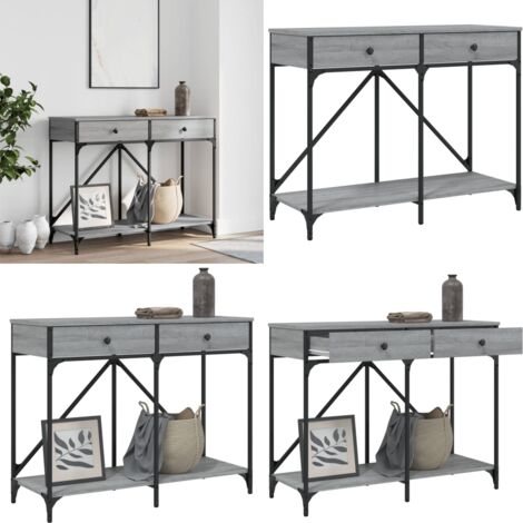 Mesa consola madera de ingeniería gris Sonoma 100x39x78,5 cm - Mesa de pasillo - Mesa de salón