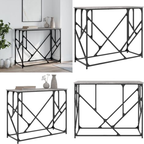Mesa consola madera de ingeniería gris Sonoma 100x40x80 cm - Mesa de entrada - Mesa de salón