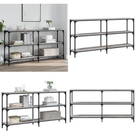 Mesa consola madera de ingeniería gris Sonoma 150x29x75 cm - Mesa de entrada - Mesa de pasillo