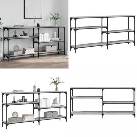 Mesa consola madera de ingeniería gris Sonoma 160x29x75 cm - Mesa de entrada - Mesa de pasillo