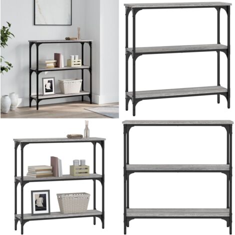 Mesa consola madera de ingeniería gris Sonoma 75x22,5x75 cm - Madera de ingeniería - Mesa de pasillo