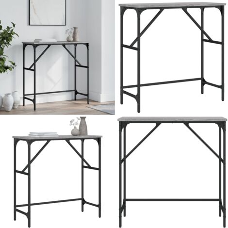 Mesa consola madera de ingeniería gris Sonoma 75x32x75 cm - Mesa de entrada - Mesa de salón