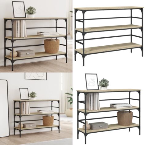 Mesa consola madera de ingeniería roble Sonoma 100x32x75 cm - Mesa de entrada - Mesa de salón