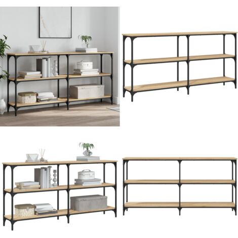 Mesa consola madera de ingeniería roble Sonoma 150x29x75 cm - Mesa de entrada - Mesa de pasillo