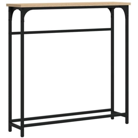 Mesa consola madera de ingeniería roble Sonoma 75x19,5x75 cm vidaXL