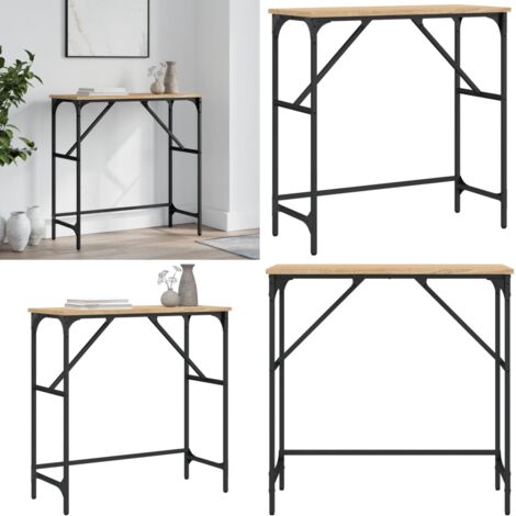 Mesa consola madera de ingeniería roble Sonoma 75x32x75 cm - Mesa de entrada - Mesa de salón