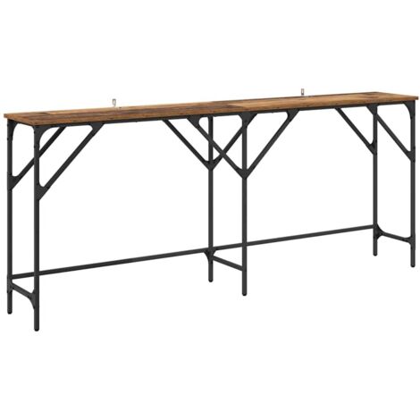 Mesa Consola Madera envejecida 180 x 30 x 75 cm vidaXL
