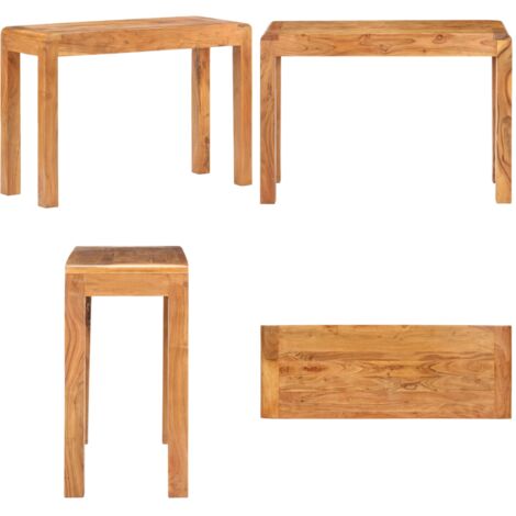 Mesa consola madera maciza de acacia acabado miel 110x40x76 cm - Madera maciza - Acacia