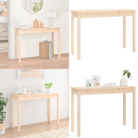 Mesa consola madera maciza de pino 110x40x75 cm - Madera maciza - Mesa de pino