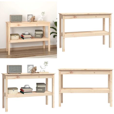 Mesa consola madera maciza de pino 110x40x75 cm - Madera maciza - Mesa de recibidor