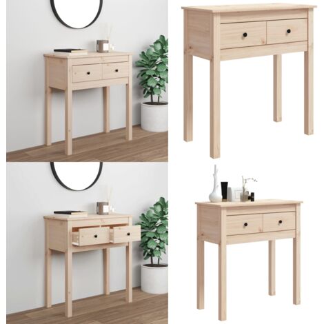 Mesa consola madera maciza de pino 70x35x75 cm - Mesa de entrada - Mesa de salón