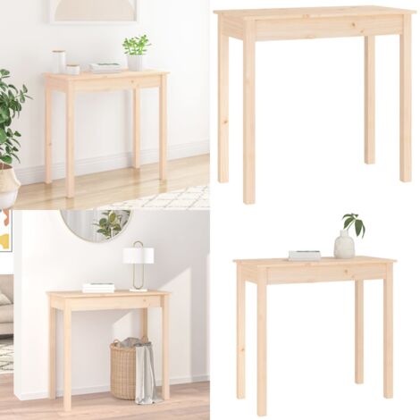 Mesa consola madera maciza de pino 80x40x75 cm - Mesa de madera - Mesa de pino