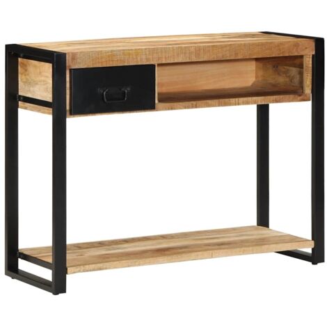 Mesa consola madera maciza mango 100x35x75 cm