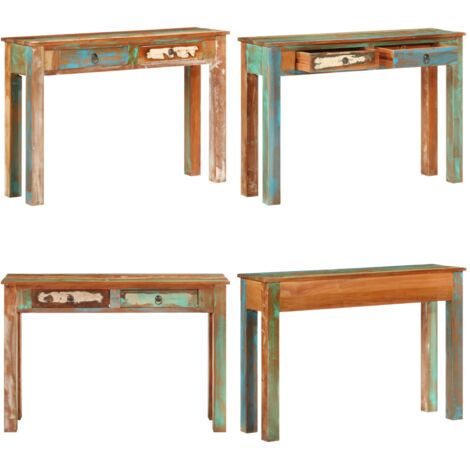 Mesa consola madera maciza reciclada 110x30x75 cm - Mesa de consola - Madera reciclada