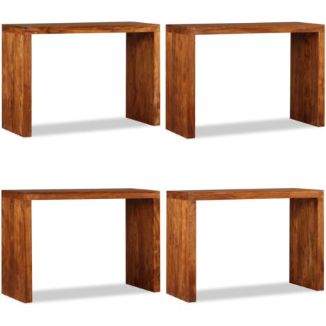 Mesa consola Madera sólida con acabado miel 110x40x76 cm - Mesa de recibidor - Madera maciza
