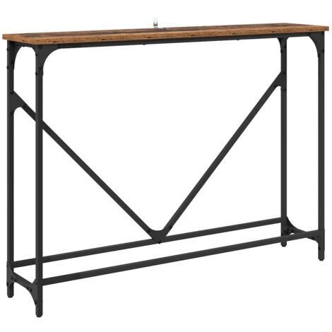 Mesa Consola Manual Madera envejecida 102 x 23 x 75 cm vidaXL