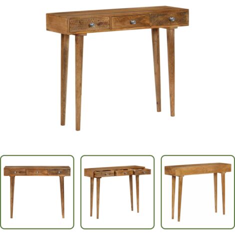 Mesa consola -  Mesa consola de madera maciza de mango 102x30x79 cm