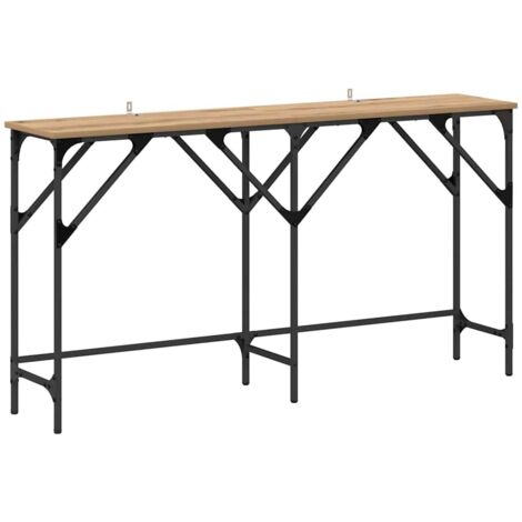 Mesa Consola Roble artisan 140 x 29 x 75 cm vidaXL