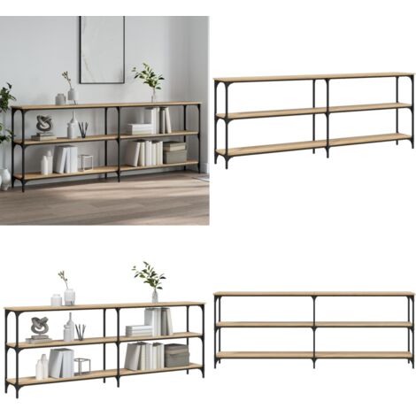 Mesa consola roble Sonoma 200x29x75 cm madera de ingeniería - Madera de ingeniería - Mesa de entrada