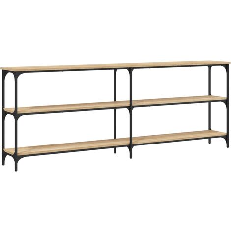 Mesa consola roble Sonoma 200x29x75 cm madera de ingeniería vidaXL