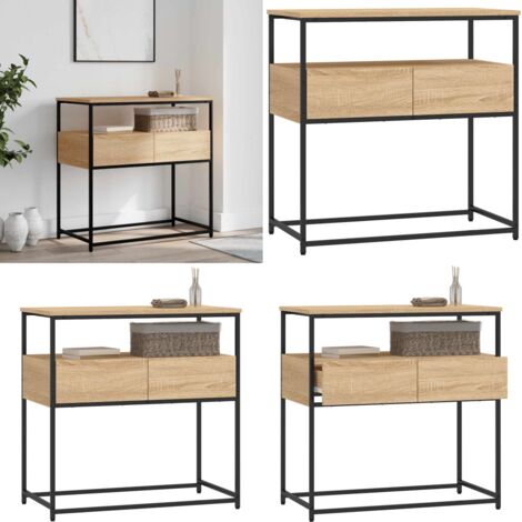 Mesa consola roble Sonoma 75x40x75 cm madera de ingeniería - Madera de ingeniería - Mesa de entrada