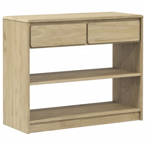 Mesa consola SAUDA madera maciza de pino roble 89,5x36,5x73 cm vidaXL