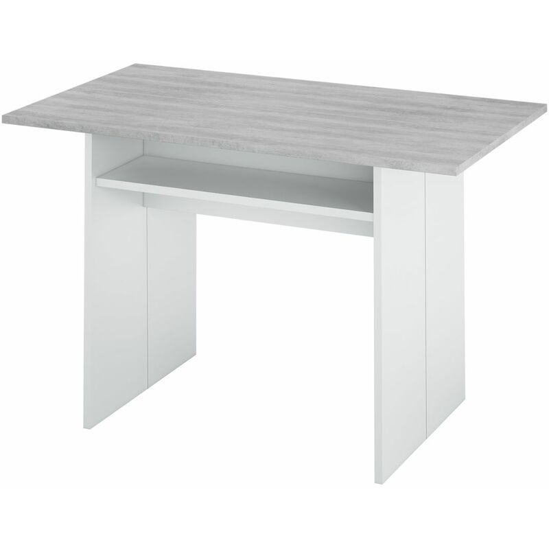 

Mesa consola Tavolo desplegable blanco y cemento