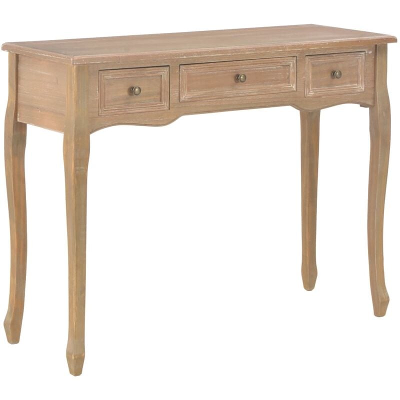 

Mesa consola tocador con 3 cajones marron