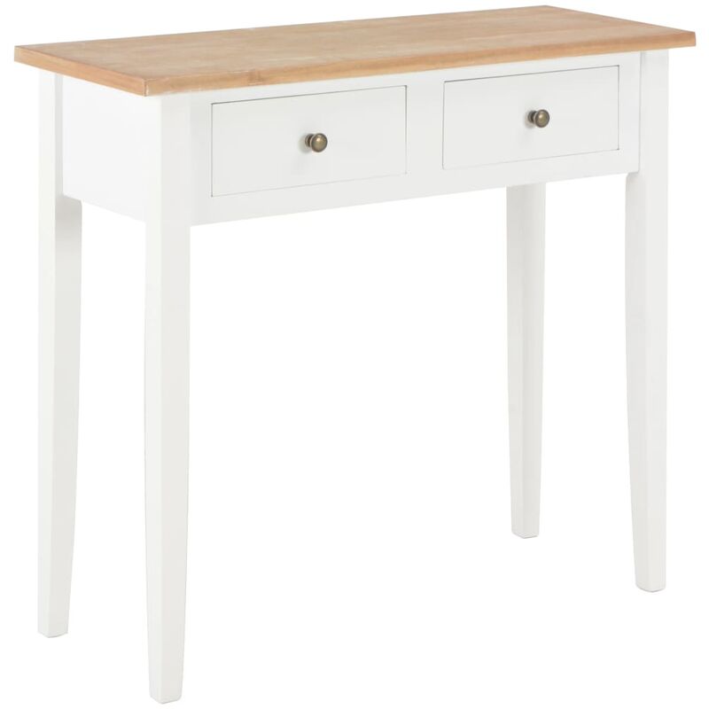 

Mesa consola tocador de madera blanca 79x30x74 cm