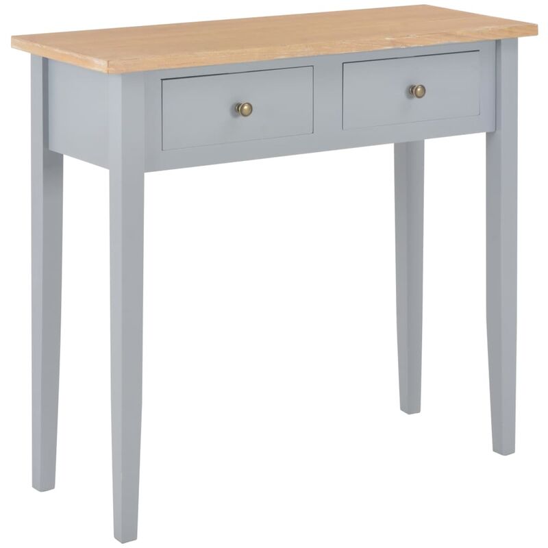 

Mesa consola tocador de madera gris 79x30x74 cm